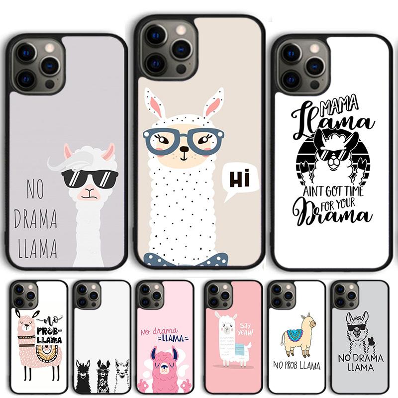 No Drama Prob Llama Phone Case For iPhone 17 Air 13 12 14 15 16 Cover For Apple 14 15 16 Pro Max Plus Coque