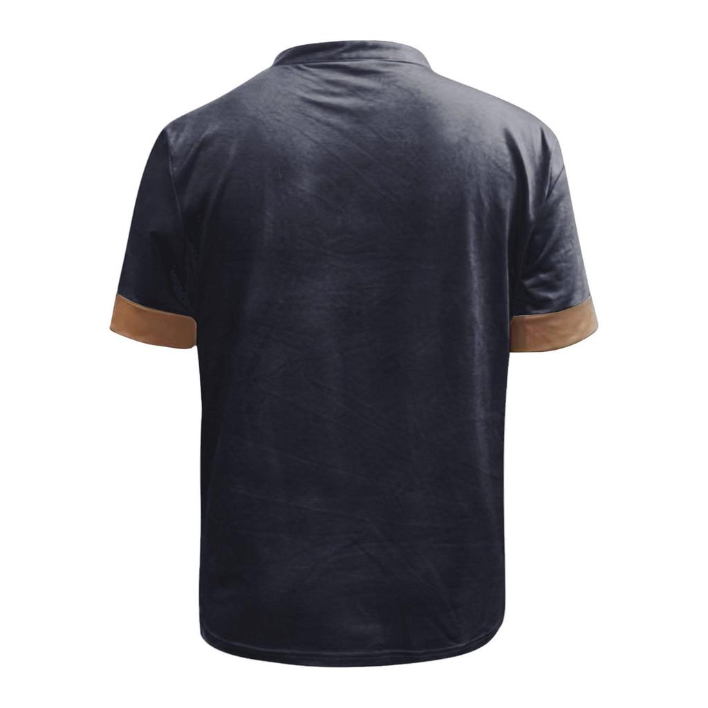 Herren-T-Shirt mit Retro-Krawatte, lässig, farblich abgestimmt, kurzärmelig