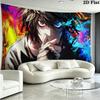 Death Note Anime Wall Tapestry Aesthetic Wall Hanging Printed Fabric Blanket Decorative Tapestries for Bedroom Living Room Home Decor