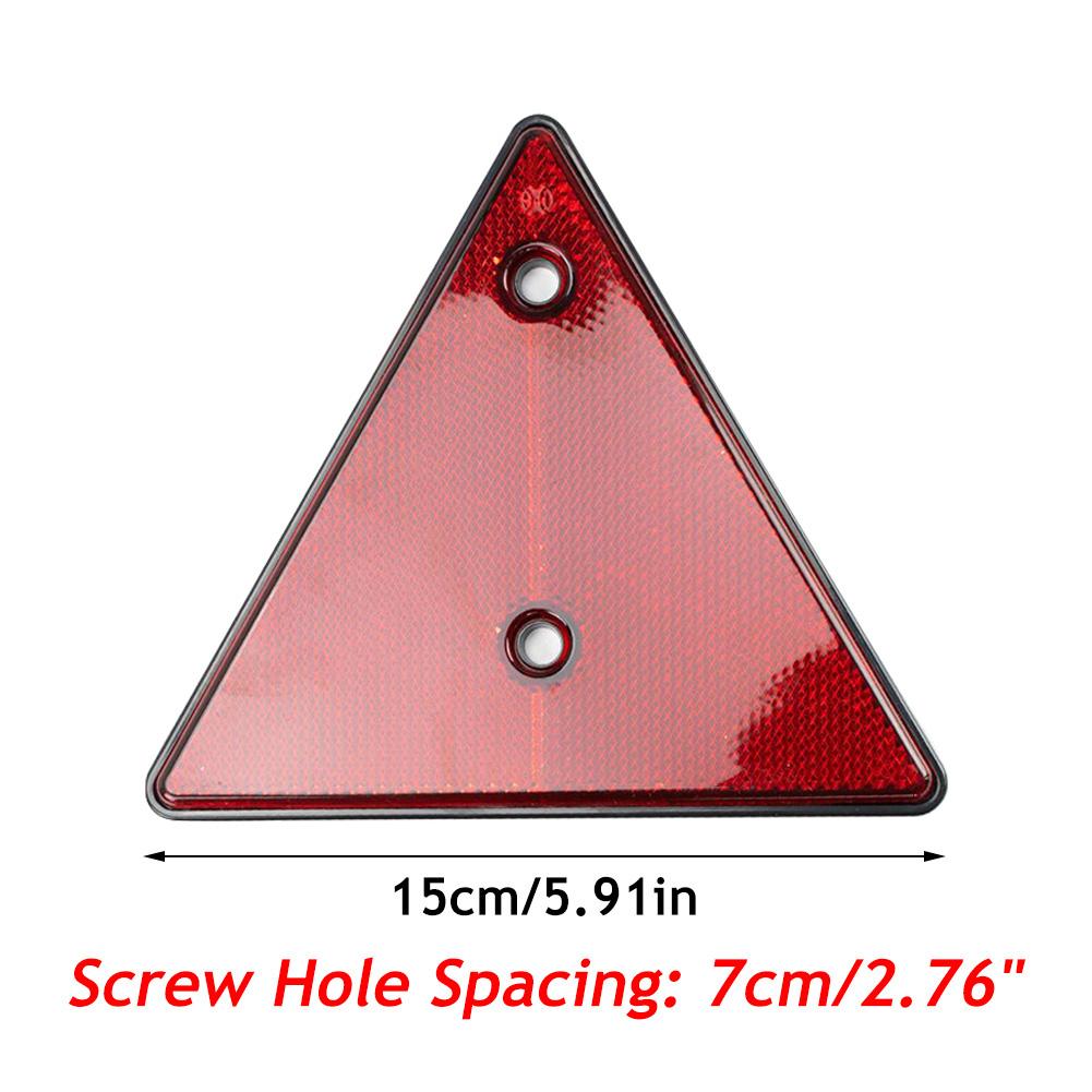 2PCS Anhänger Rote Dreieck Reflektoren Für Tor Pfosten Hinten Reflektoren Schraube-auf Caravan Dreieck Reflektierende Für Anhänger