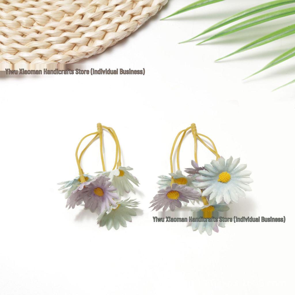 Morandi Color 5-Fork Daisy Floral Arrangement for Wedding Decoration & Headdress