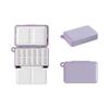 Purple Blue Travel Plastic Painting Box Mini Portable Pigment Box Watercolor Paint Subpackage