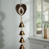 Heart Shape Wing Durability Wind Bells Featuring Clear Bells and Easyly Hanging Chain for Balcony Patios Use