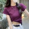 Slim Fit Y2K Crop Top Chic Tees Shirts Women Fashion Short Sleeve T-shirt  Streetwear