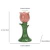 Portavelas Tulipán Estilo Nórdico Diseño Simple Portavelas Hecho a Mano con Forma de Flor Creativo Decorativo Cerámica Soporte para Velas Tulipán