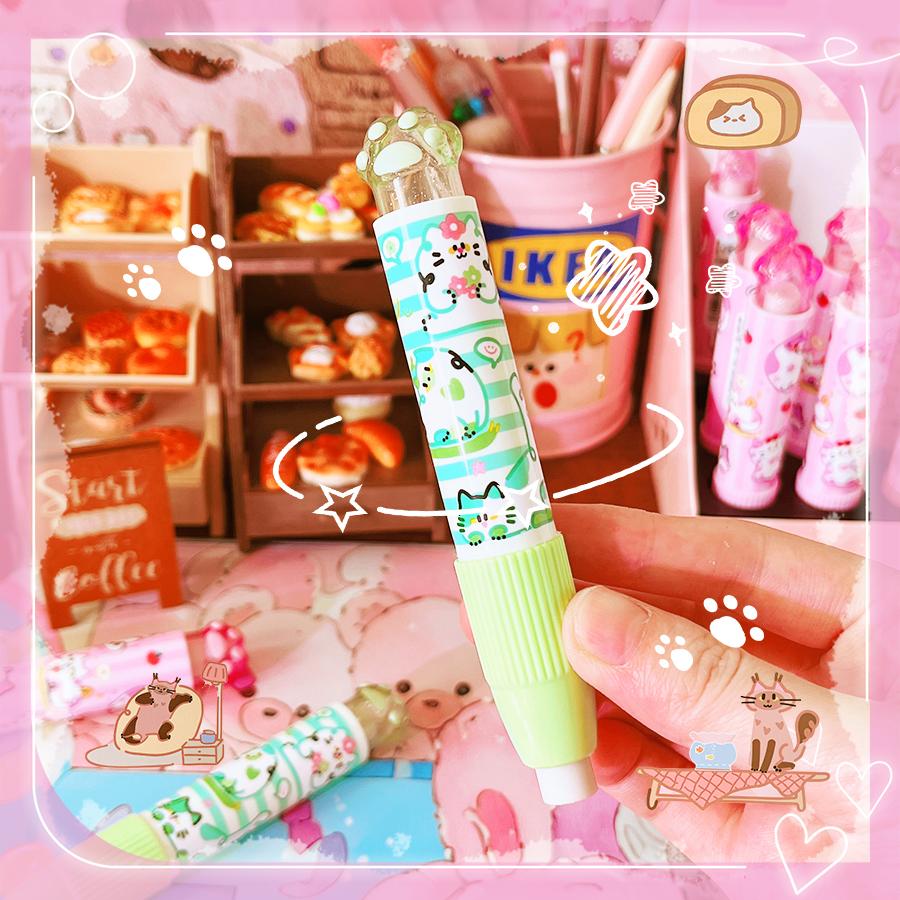 

school teacher gift back to school supplies Aesthetic cute stationery Kawaii object funny erasers cat rubber cute things