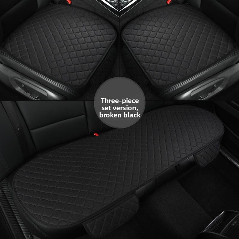 Car Seat Cushion Four Seasons Universal Non-slip Single + Backrest, Three-piece Set