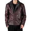 Winter men's leather jacket fur integrated jacket locomotive high-end thickened casual leather jacket men
