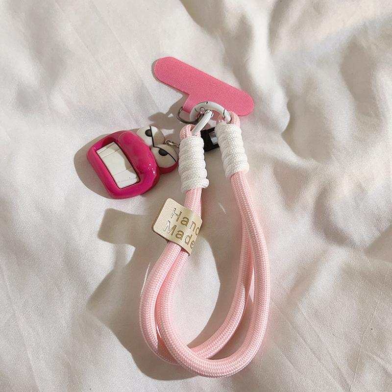 Cartoon Crayon Shin-Chan Phone Chain For Iphone For Samsung Huawei Xiaomi Anti-Lost Wrist Rope Strap Bag Decoration Keyrings