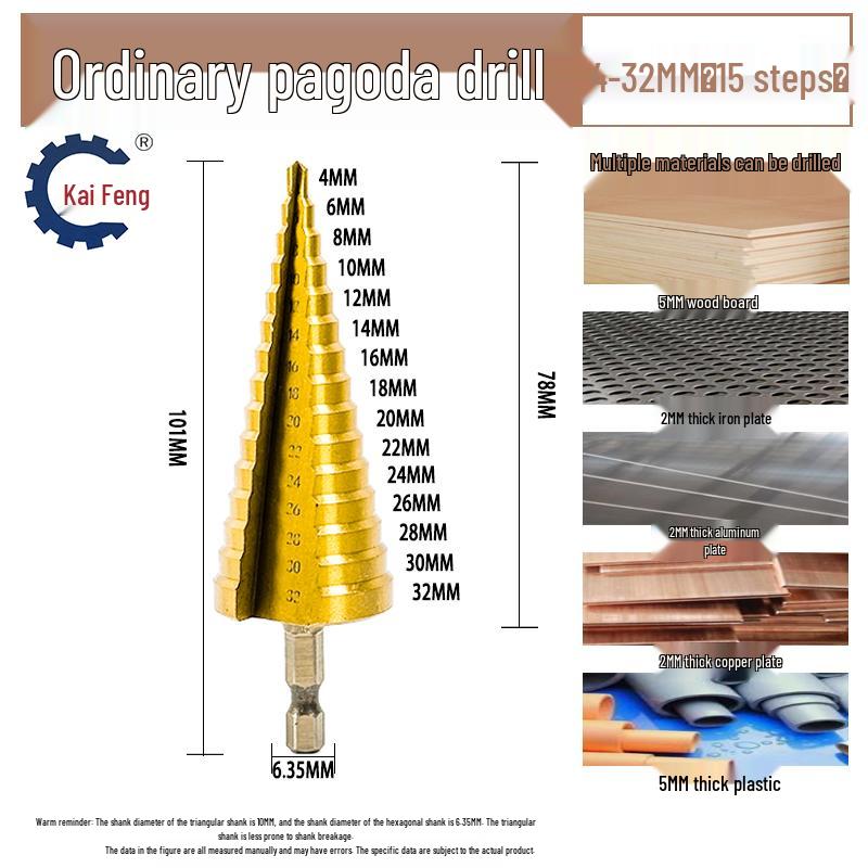 Stainless Steel Step Drill Bit for Metal & Aluminum