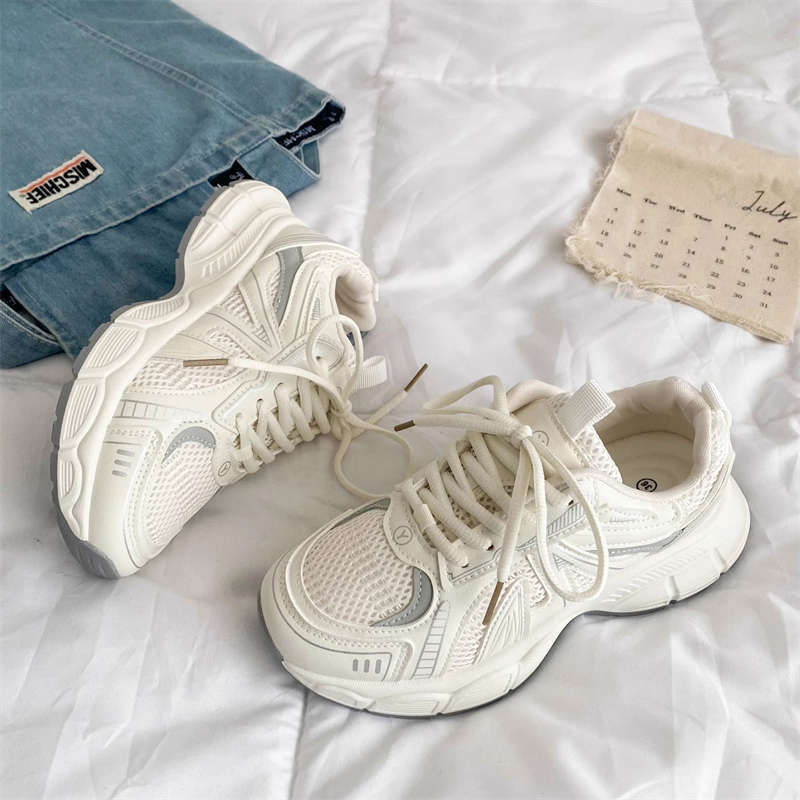 Summer women's shoes dad shoes women's breathable mesh shoes shoes with wide-leg pants platform sneakers