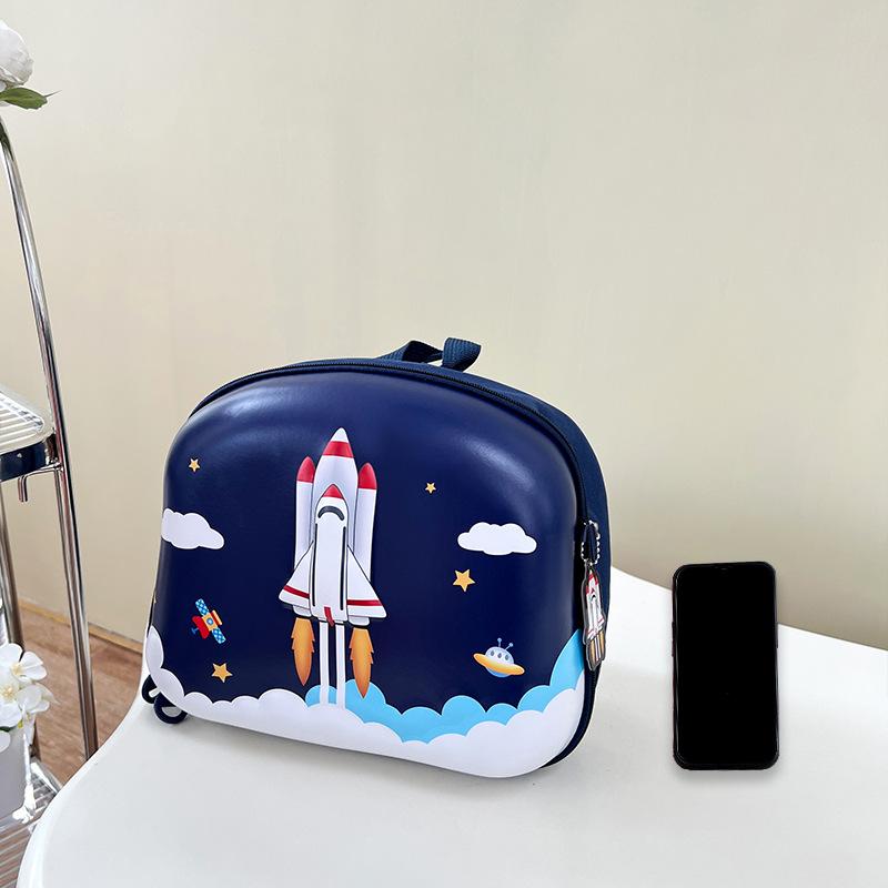 

Ice Cream Rocket Eggshell Backpack Breathable Texture Suitable For Children DarkBlue