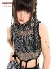 Girls' Sequin Jazz Dance Set: Rhinestone Vest, Shorts & Long Pants for Street Dance Performance