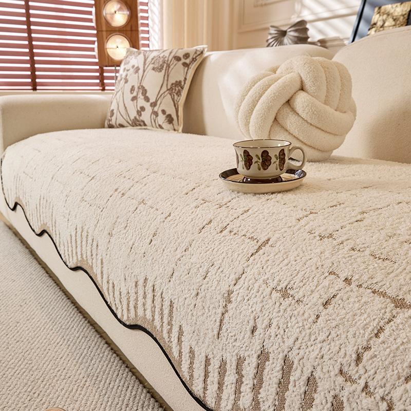 Premium Special-Shaped Sofa Cushion Autumn And Winter  New Non-Slip Plush One-Piece Leather Sofa Cover Cross-Border Special Supply