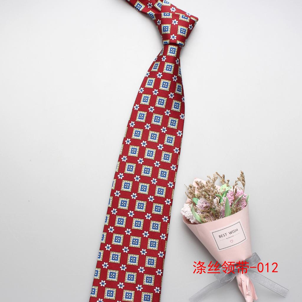 9Cm Men'S Tie, Polyester Silk Exquisite Printed Tie, Business Casual Suit Tie