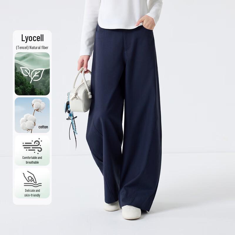 FivePlus Women s Lightweight Tencel Wide-Leg Pants L