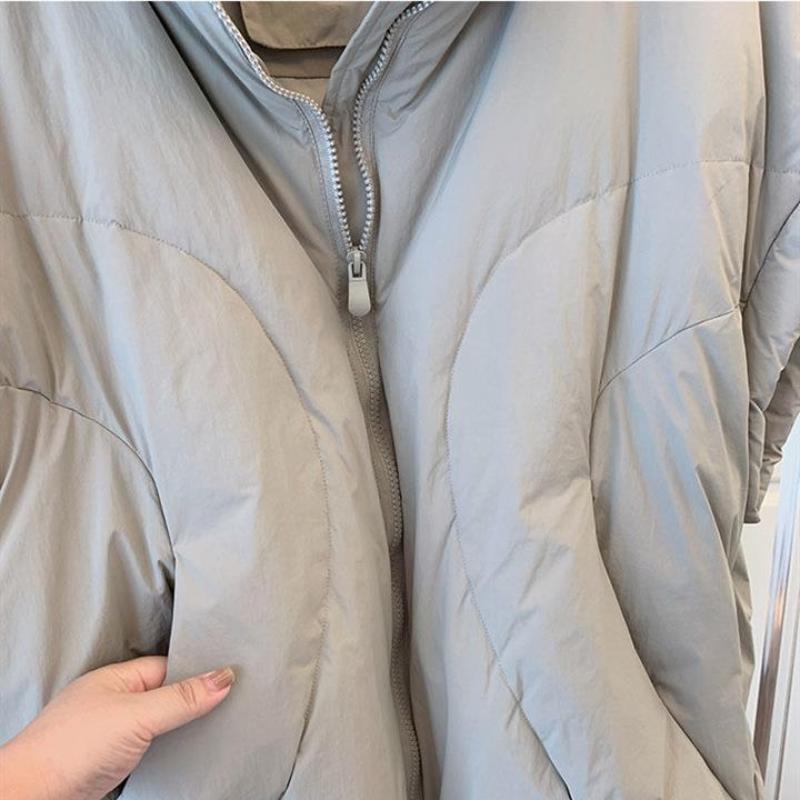 Stand Neck Solid Color Sleeveless Women Parkas Korean Autumn Loose Casual Cotton Coat Zipper Design Sense Female Vest Jacket