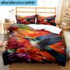 Hummingbird In Bloom 3pcs Bedding,Including 1pc Duvet Cover And 2pcs Pillowcases Perfect for Christmas,Ideal for Bedroom, Dormitory