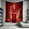 Vintage Cocacola Advertisement Tapestry Wallmounted Background Cloth Soft Background Wall Hanging Cloth Wall Covering Decoration