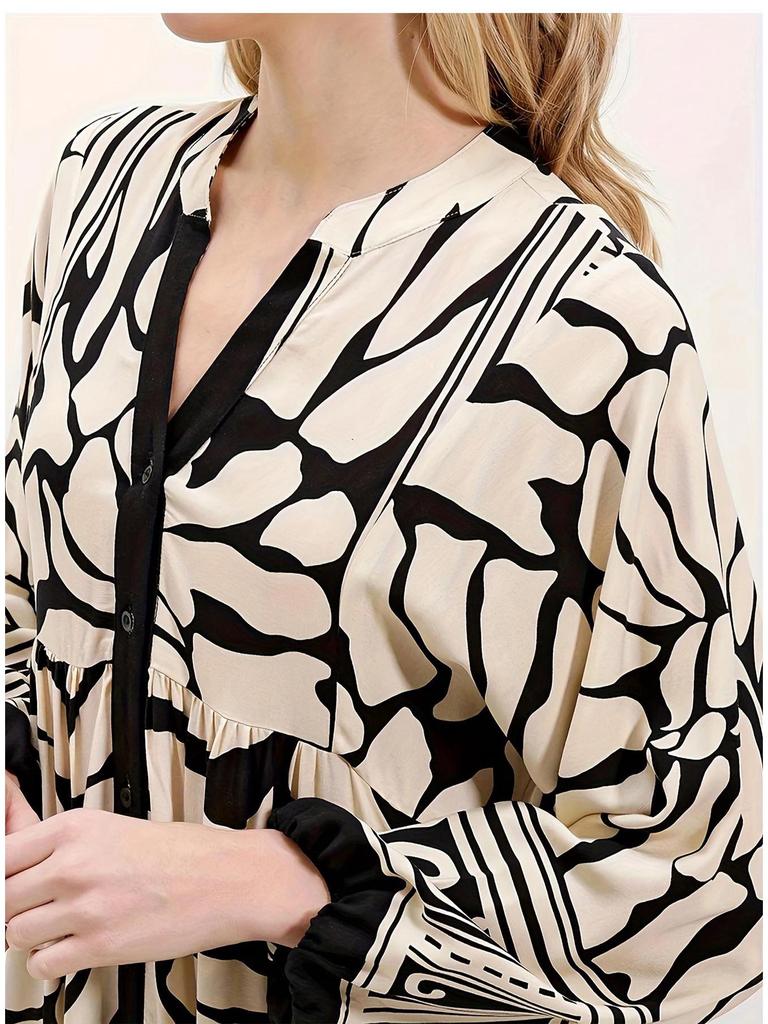 Morgenländisches Schwarzes Elegantes Edles Gewand - Weiches, Bequemes, Langes Druckkleid