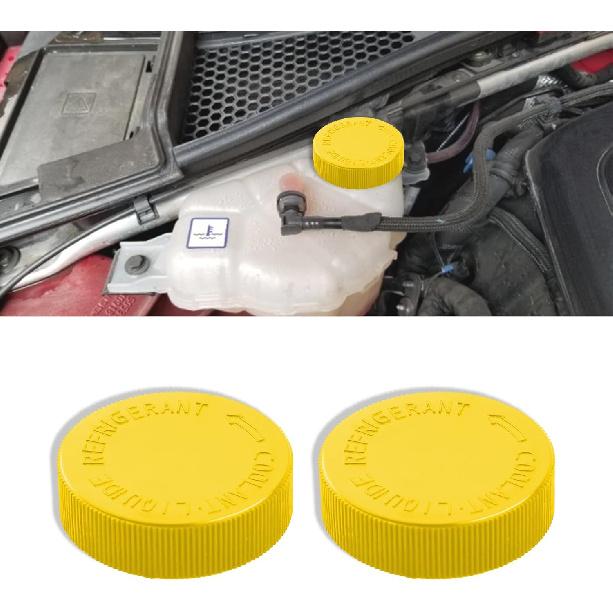 2PCS Coolant Reservoir Cap, Engine Radiator Water Tank Caps, Car Coolant Tank Lid Black Cover, 21712-79900 Auto Radiator Overflow Cove Compatible