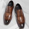 Mode Homme Britannique Affaires Pointu Noir Marron Brogue Oxford Chaussures Homme Mariage Robe Soirée Homecoming Gentleman Chaussures