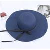 Summer Sunscreen Straw Big Brim Bow Ribbon Hat Solid Handmade Fisherman Hat Creative Dress Up Travel Beach Women Bucket Hat