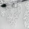 White Beaded Sequined Mesh Pair Flower Applique Dress Wedding Dress Decoration Handmade Diy Accessories Cloth Sticker Accessories