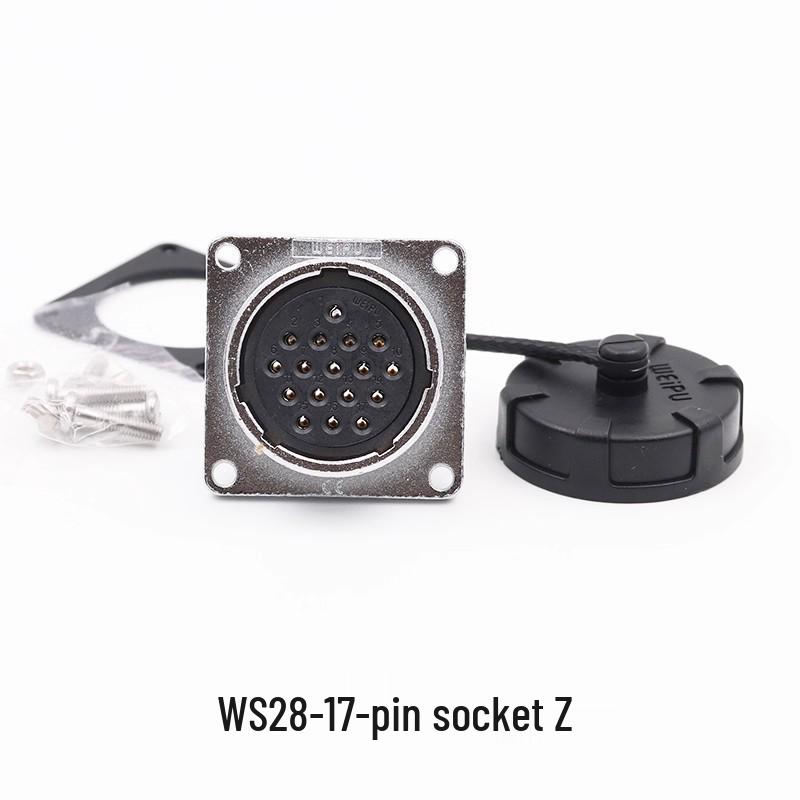 Weipu WS28 23-Pin Aviation Plug Connector, Male-Female Threaded, 479-Hole, 10P12, 16-Pin, 20/26-Pin