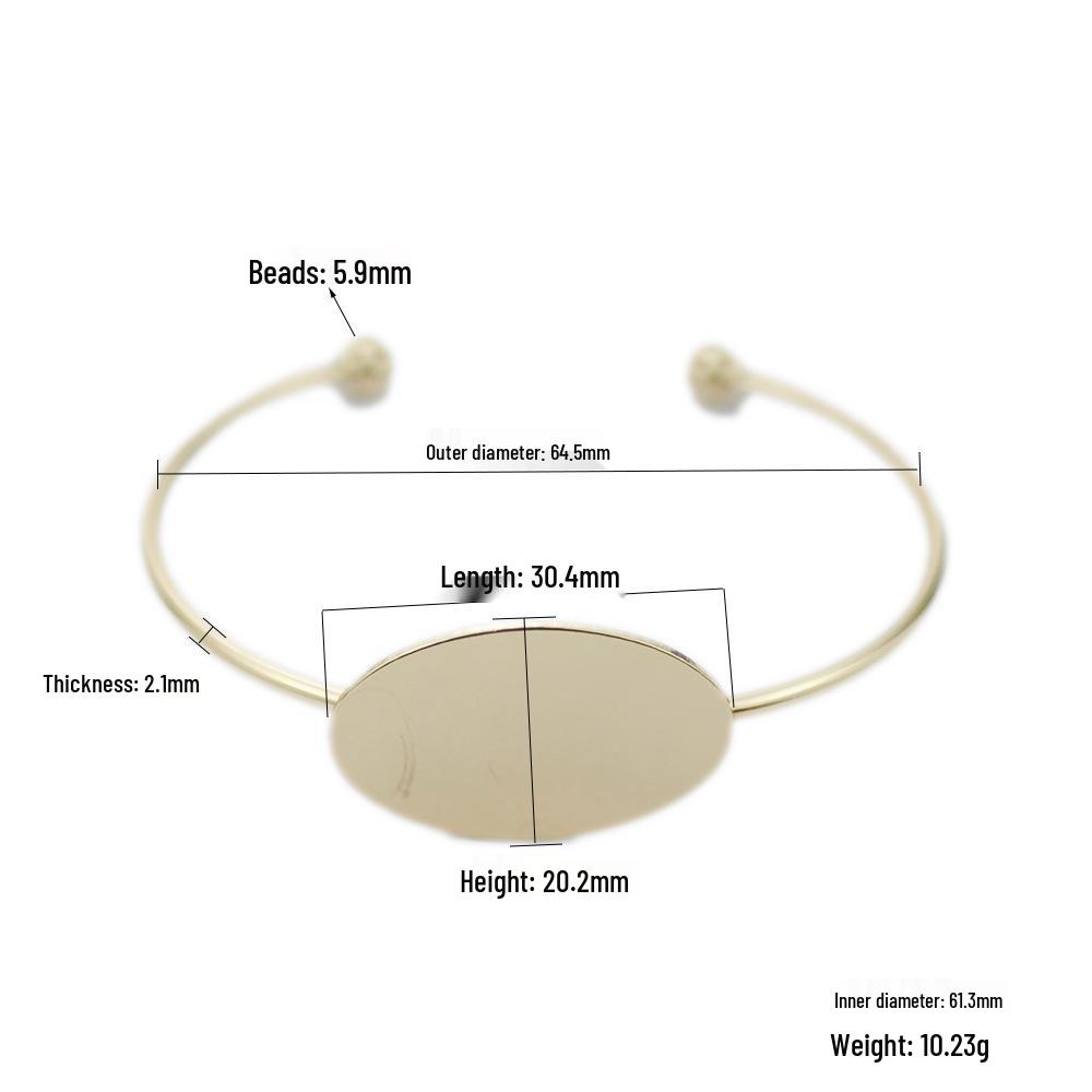 Stylish 2023 Pure Copper Geometric Adjustable Bracelet - Korean Fashion