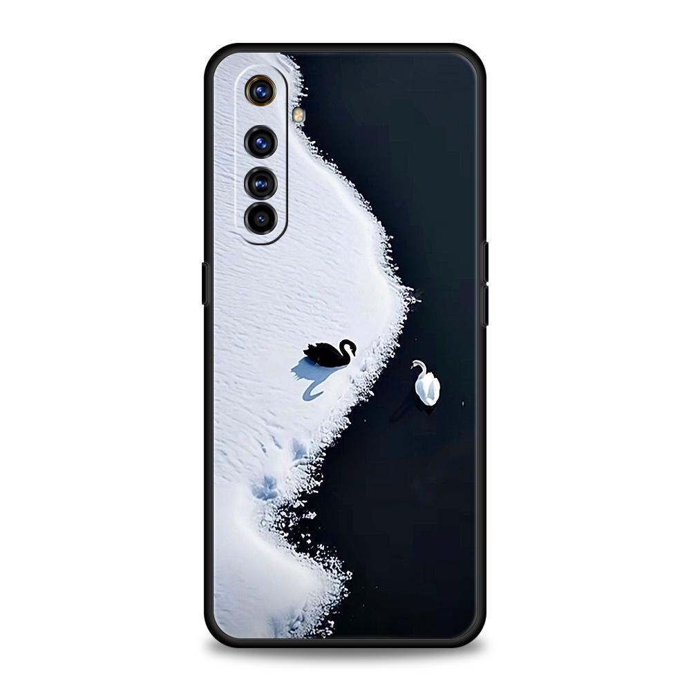 

Phone Case For Oppo A17 A31 A54 A57 A78 A79 A80 A98 Find X5 X6 Reno 7 8 10 11 12 13 F Pro 5G Soft TPU Elegant White Swan Design Oppo A17