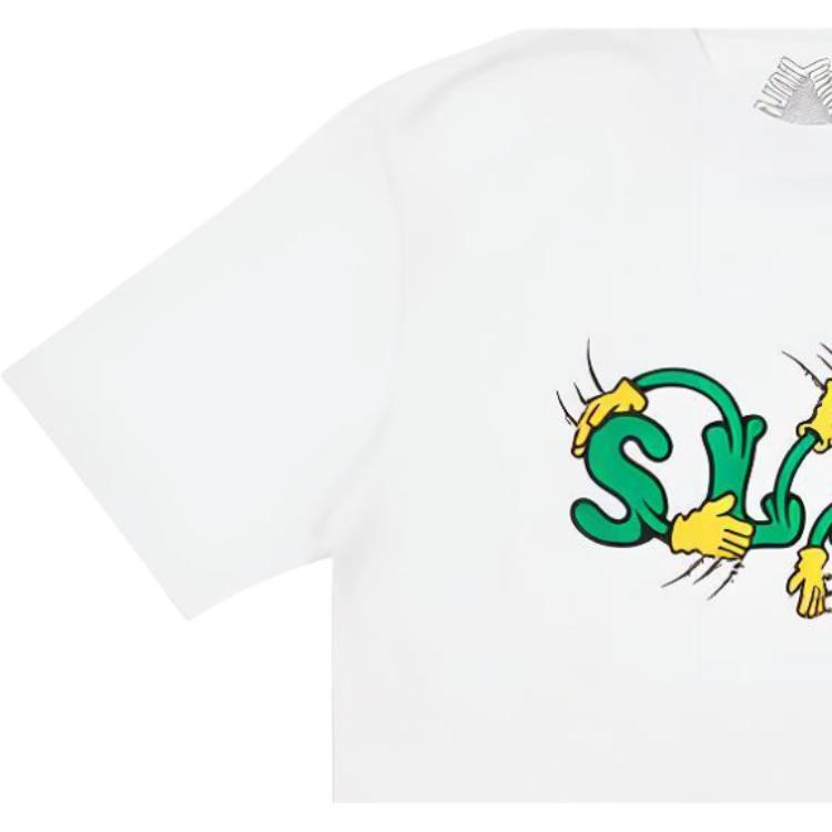 Palace X Slap Magazine Co-Branded Hands Graphic Print Fun Alphabet Fingers T-Shirt Unisex Tops White P20TS262
