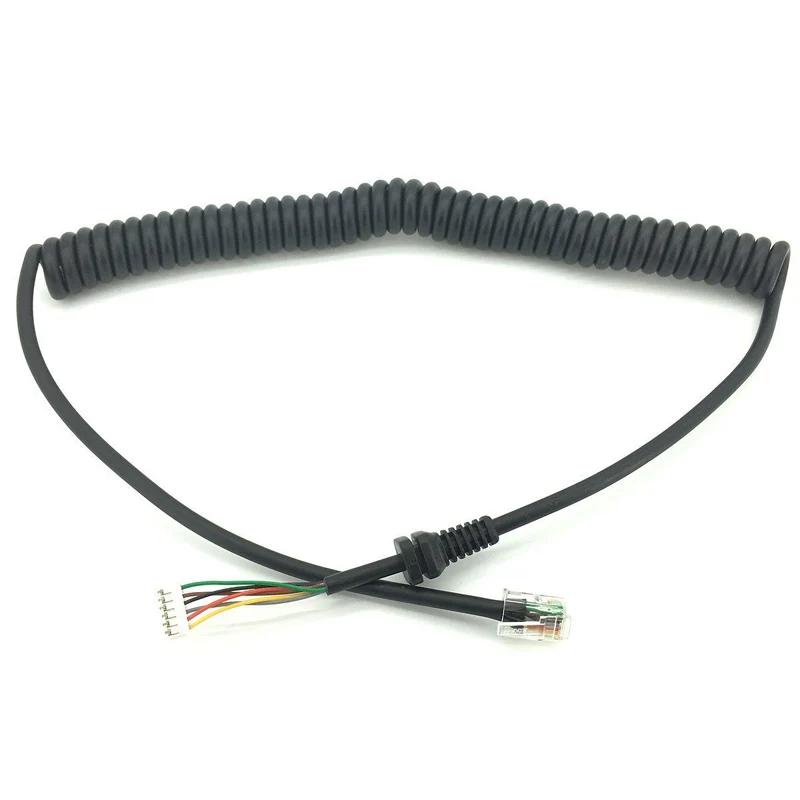Lot 10PCS Replace Speaker PTT Mic 6 pin Plug Cord Cable for Yaesu MH-48A6J FT-100D FT-2800 FT-7800 FT-8800 FT-8900 Mobile Radio