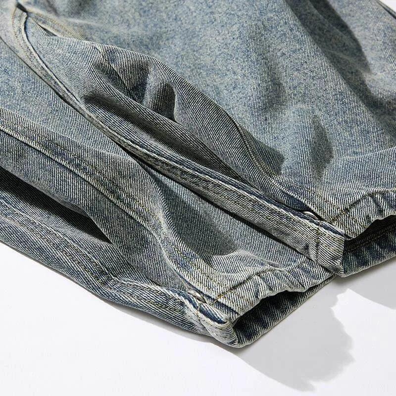 Jarní Pánské Streetwear Džínové Kalhoty Pánské Harajuku Prané Baggy Džíny Pánské Y2K Móda Punk Ležérní Vysoký Pas Široké Nohavice