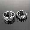 Rhombus Drop Glaze Open Ring Women'S Light Luxury Niche Design Retro Set Exquisite High-End Exquisite High-End Ring
