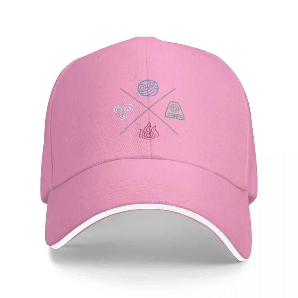 New Avatar The Last Airbender Four EleUnisexts Four EleUnisexts Symbols Cap Casual Baseball Caps Adjustable Hat Unisex Baseball Hats