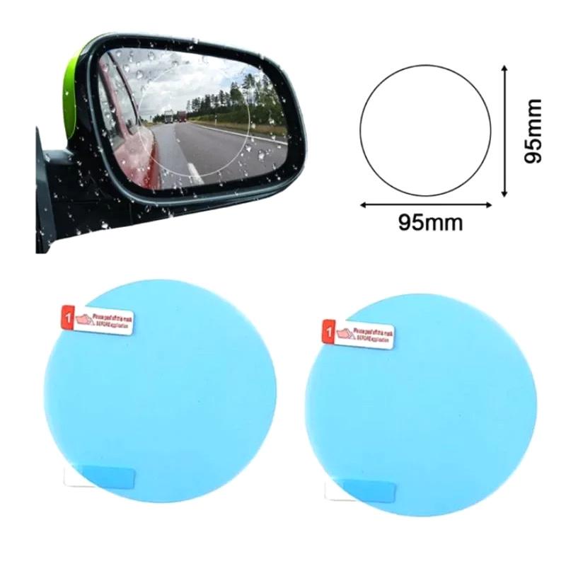 2Pcs Car Rearview Mirror Window Anti Fog Clear Film Anti-Light Car Mirror Protective Film Waterproof Rainproof Car Sticker