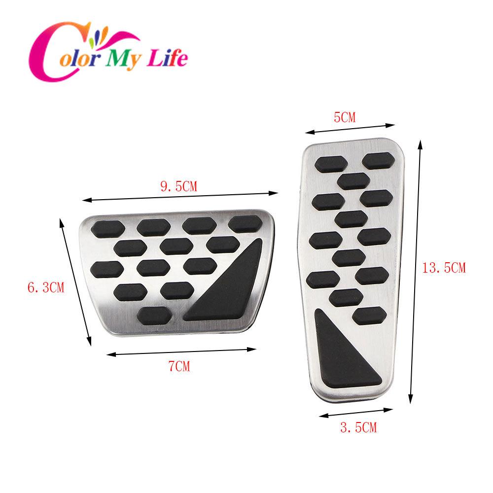Stainless Steel Car Pedals for Jeep Wrangler JL 2018- 2022 Accelerator Brake Pedals AT Pedal Pads Cover