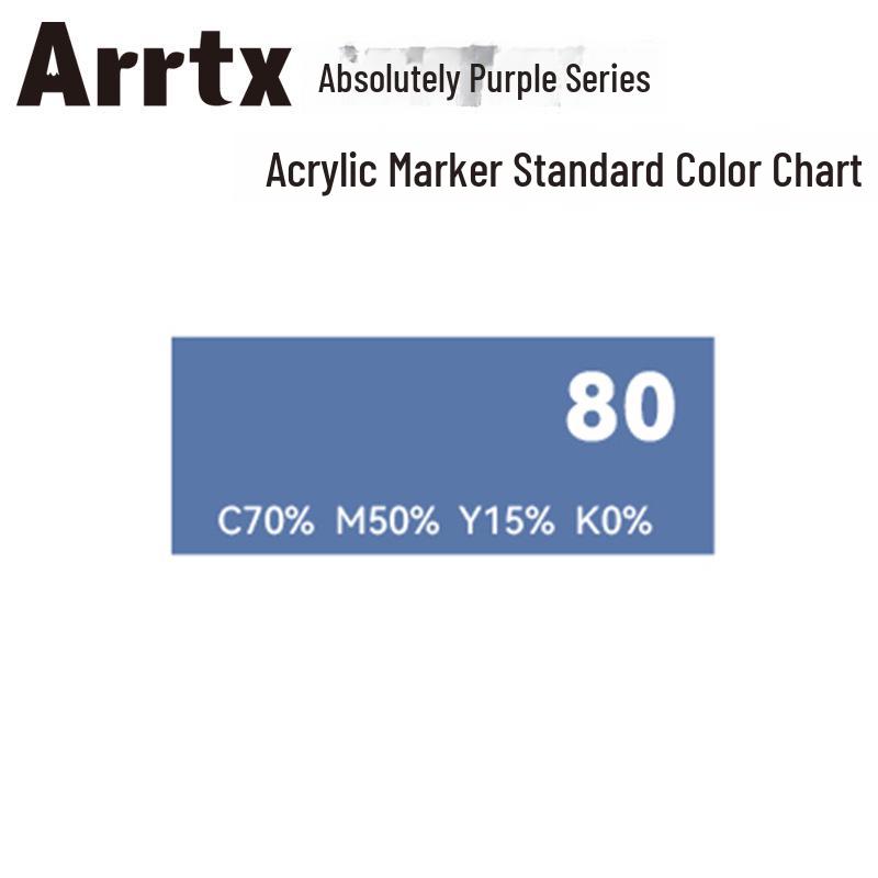 Arrtx Artesian Acrylmarker - Weiche Spitze, Wasserfest, 30 Lilatöne für DIY & Graffiti.
