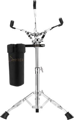 Donner Snare Drum Stand, Metal, Height Adjustable, Fits 10-14 Inch Drums, with Stick Holder (Height 36cm-58cm)