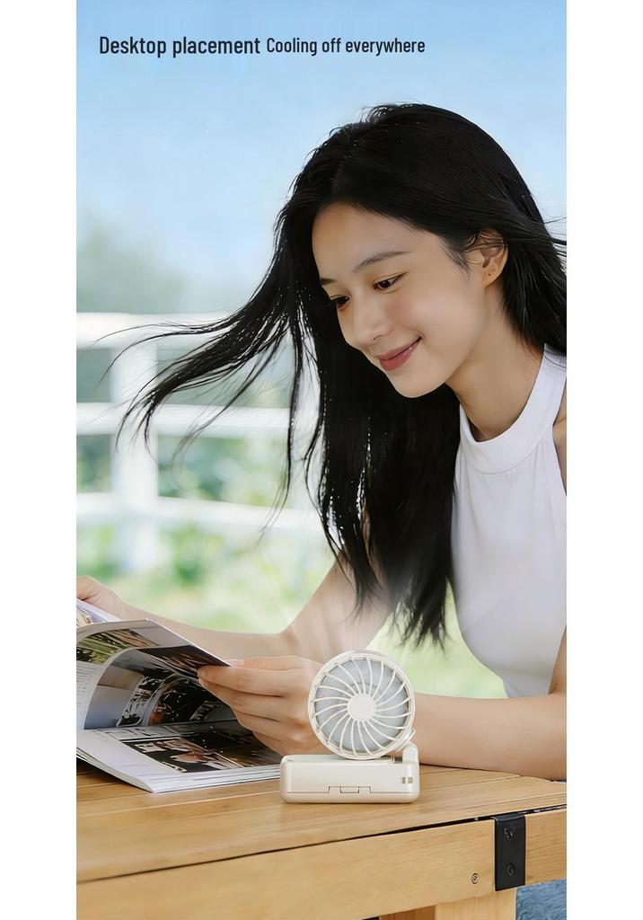 Portable Multi-Speed Clip-On & Neck-Hanging Fan: Strong, Quiet, Rotating, Foldable for Desktop Use