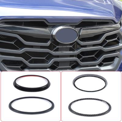 ABS Carbon Fiber/Black  For Subaru Crosstrek 2026 2026 Logo Decoration Ring Front And Rear Logo Cover Car Stickers Accessories