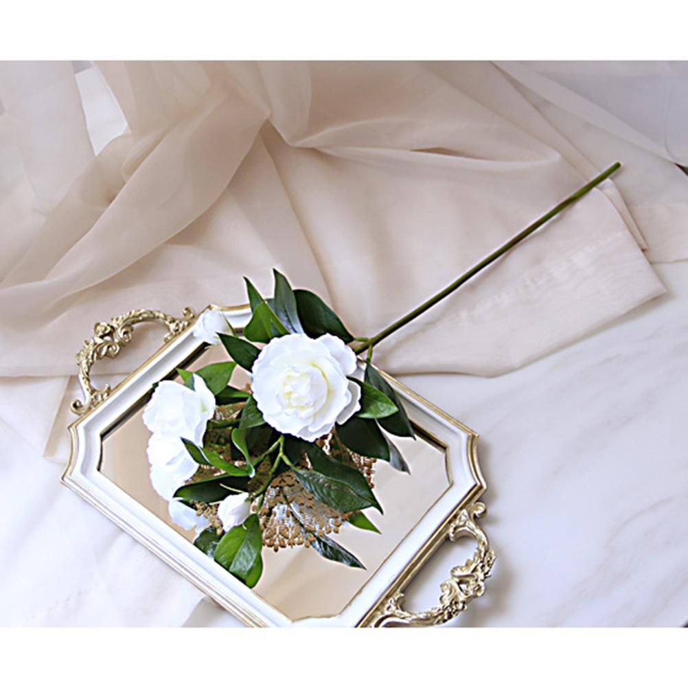 Artificial Flower Faux Gardenia Simulation Blooms for Wedding Decor Table Centerpiece Home Living Room Bedroom Adornment