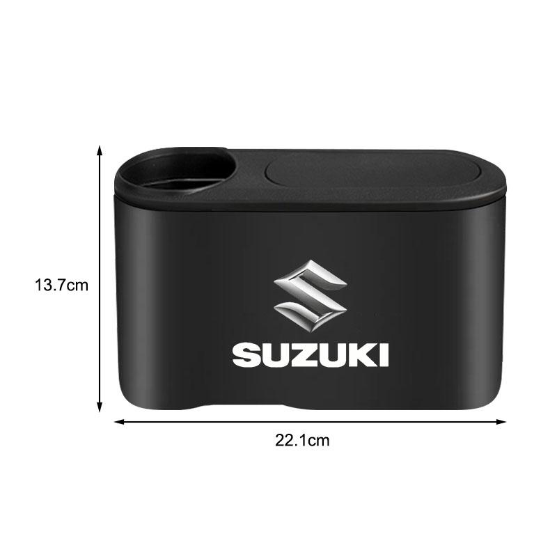 Hanging Car Trash Can Auto Emblem Garbage Box Accessories for Suzuki Jimny Samurai S-Cross SX4 GW250 Swift XL-7 ALTO IGNIS Accessories