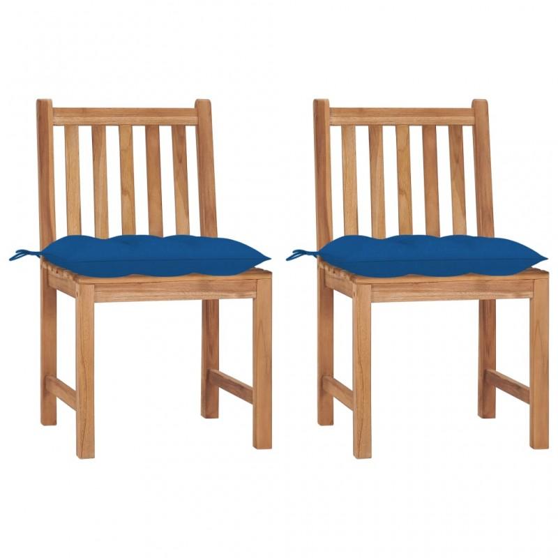 Day and Night - Day and Night Garden Chairs 2 Units Solid Teak Wood with Cushions