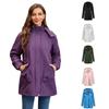 Womens Removable Windproof Warm Hiking Jacket With Hooded Design Casual Outdoor Parka Coat