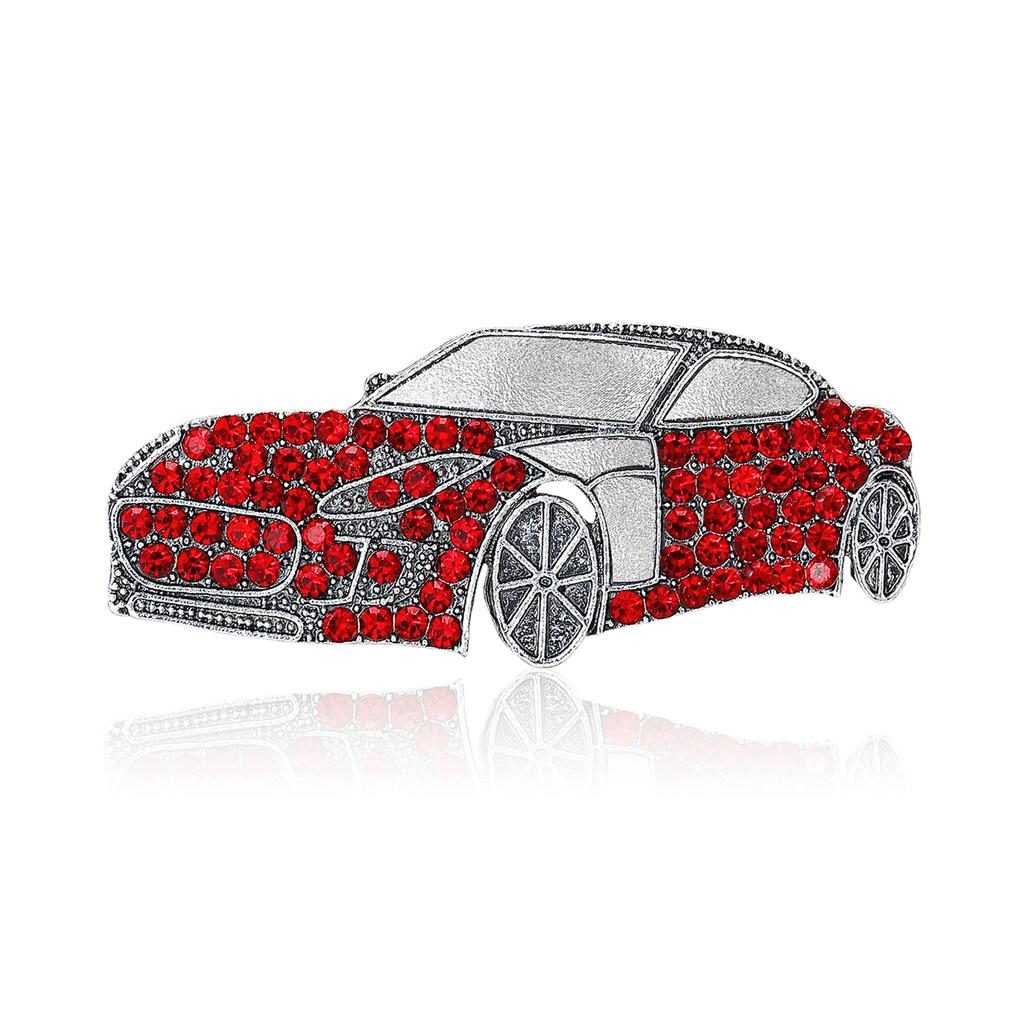 Retro Personalized Alloy Rhinestone Car Brooch Creative Trend Men'S And Women'S Suit Cardigan Corsage Jewelry Pin