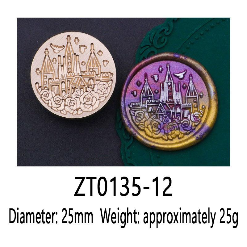 3D Embossed Sealing Wax Stamp Nordic Architecture Castle Church Series Sealing Wax Stamp Head Wedding Invitations Gif Envelopes