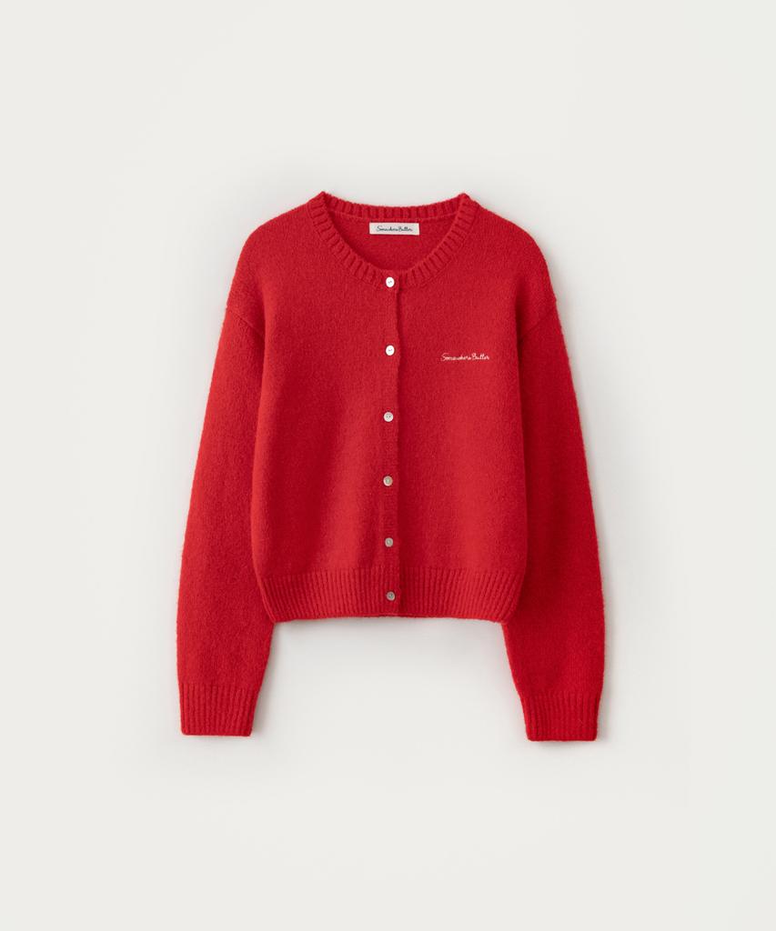 Sseomweeobeoteo Manon Alpaca Cardigan - Red