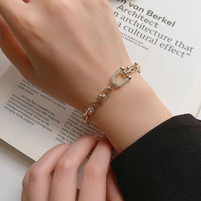 Neue Südkorea Metall Kette Armband Elegante Mode Einfache Geometrische Armband frauen Schmuck